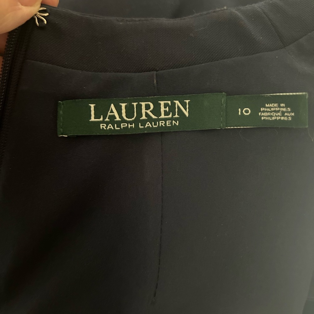 Lauren Ralph Lauren navy sheath sz 10 NWT - Picture 5 of 7